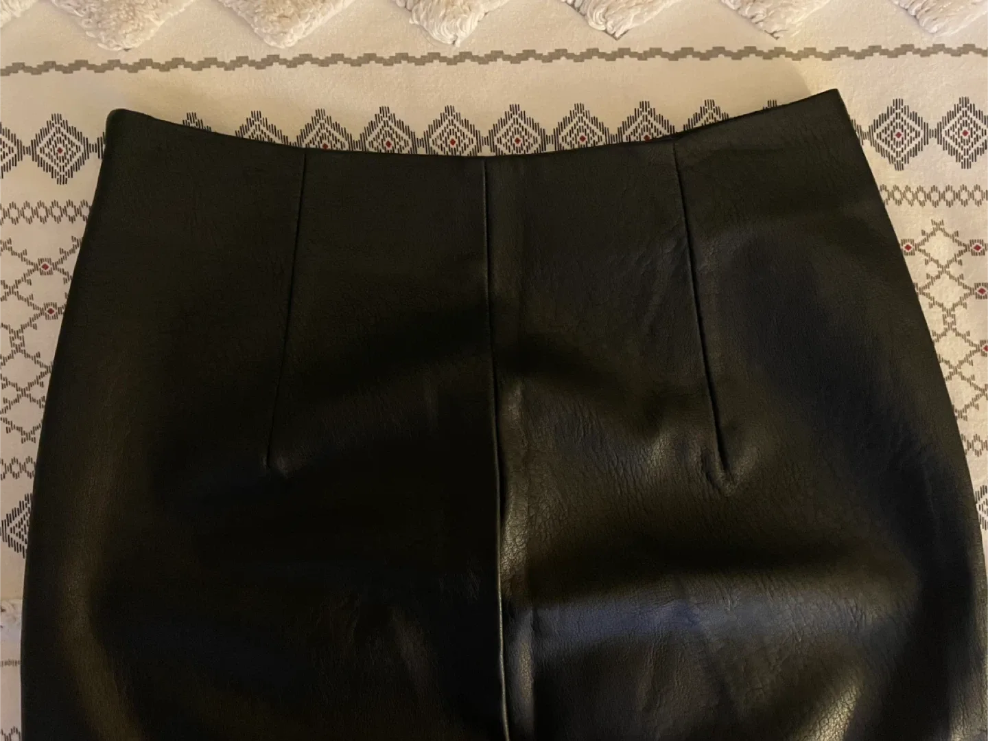 Stradivarius Black Faux Leather Mini Skirt #Cleanout image indicator(6)