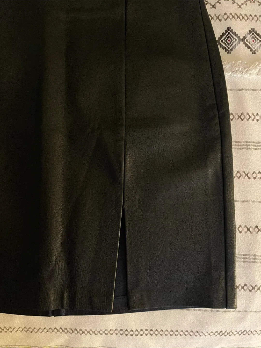 Stradivarius Black Faux Leather Mini Skirt #Cleanout image indicator(4)