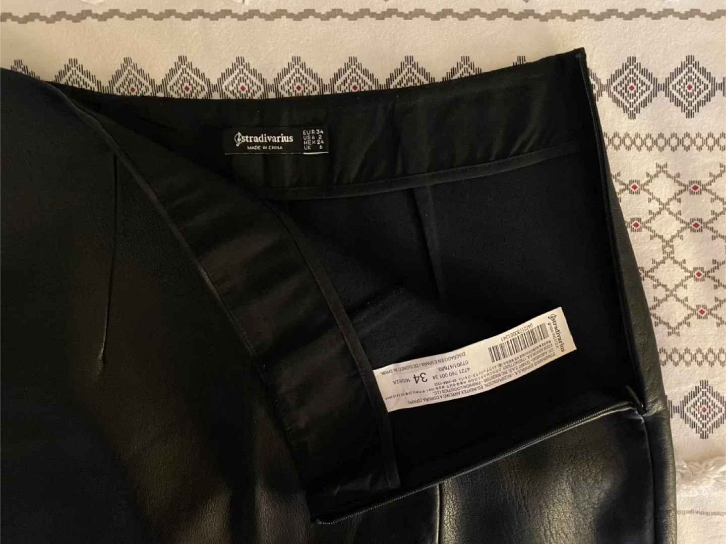 Stradivarius Black Faux Leather Mini Skirt #Cleanout image indicator(7)