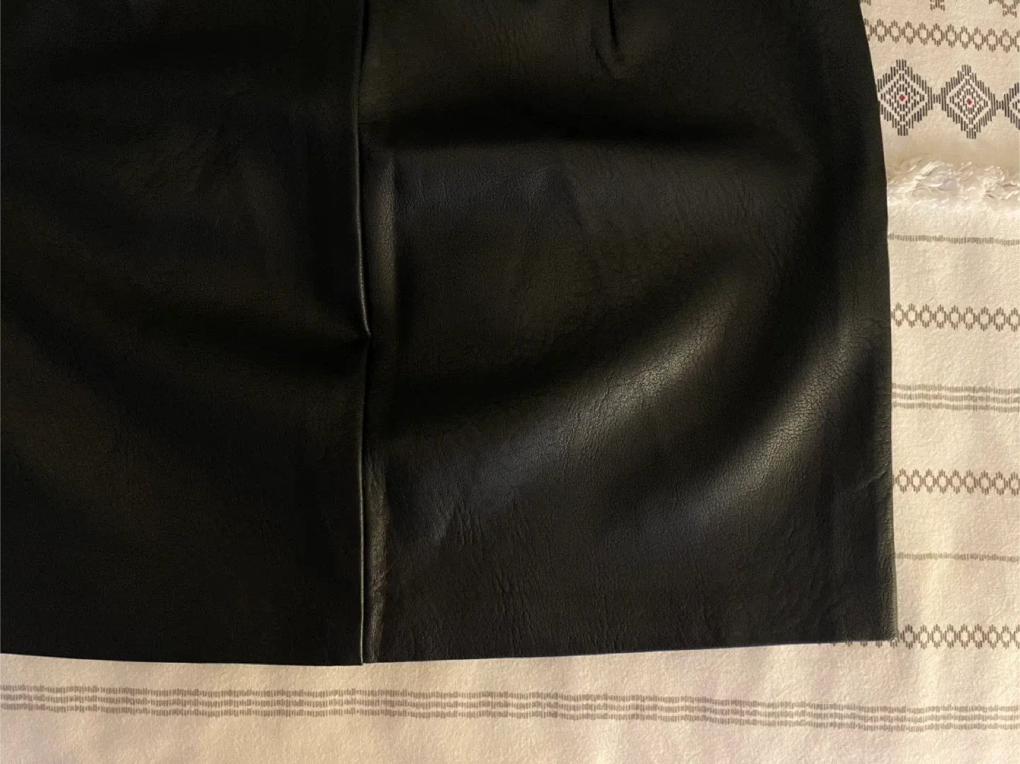 Stradivarius Black Faux Leather Mini Skirt #Cleanout image indicator(8)