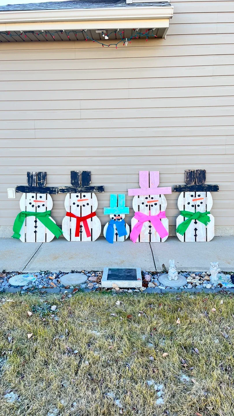 Handmade Wooden Snowman Decoration