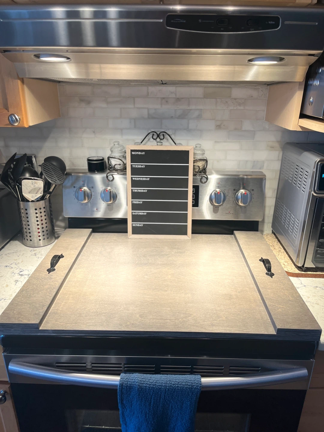 Handmade Wood Stove Top Noodle Board Cover