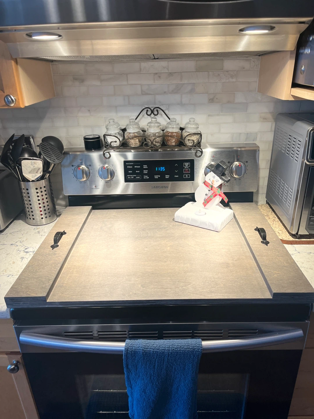 Handmade Wood Stove Top Noodle Board Cover - photo 2