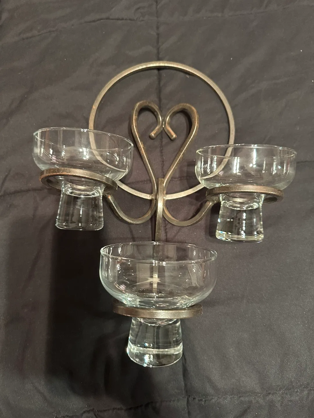 Metal & Glass Candle Holder