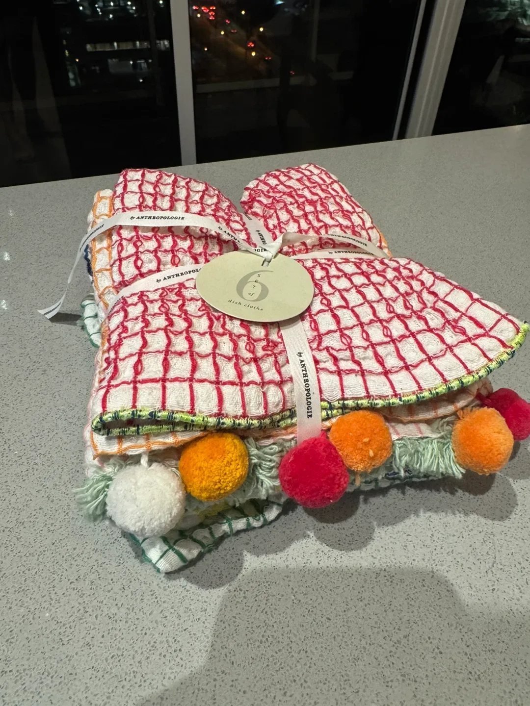 Anthropologie Dish Cloths - Set of 6- Brand New