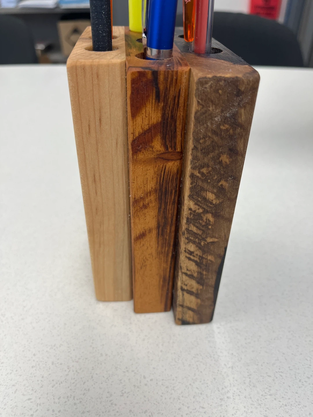 Handmade Hardwood Pen and Pencil Holder - photo 2