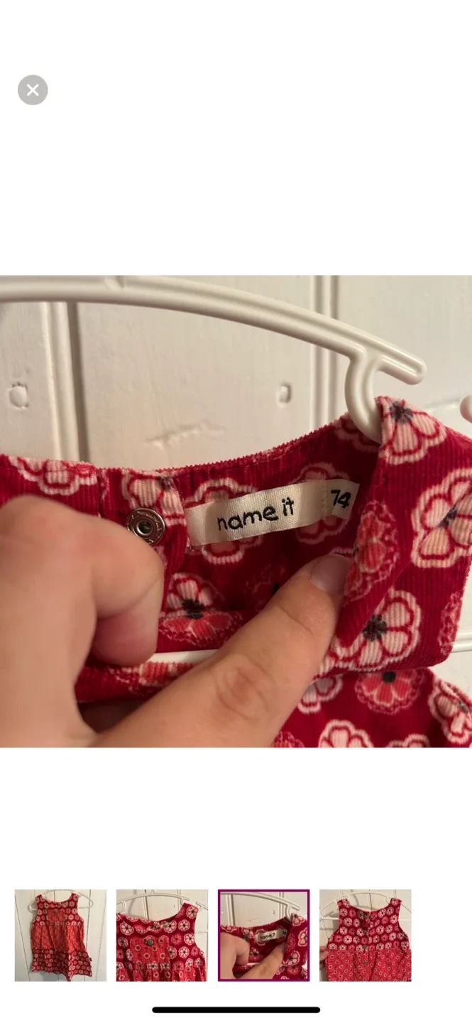Name it Red Floral Dress - Size 74 image indicator(3)