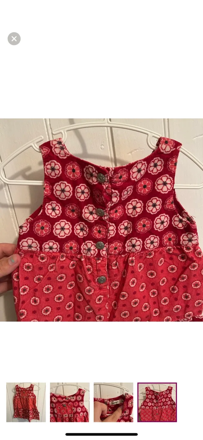 Name it Red Floral Dress - Size 74 image indicator(4)