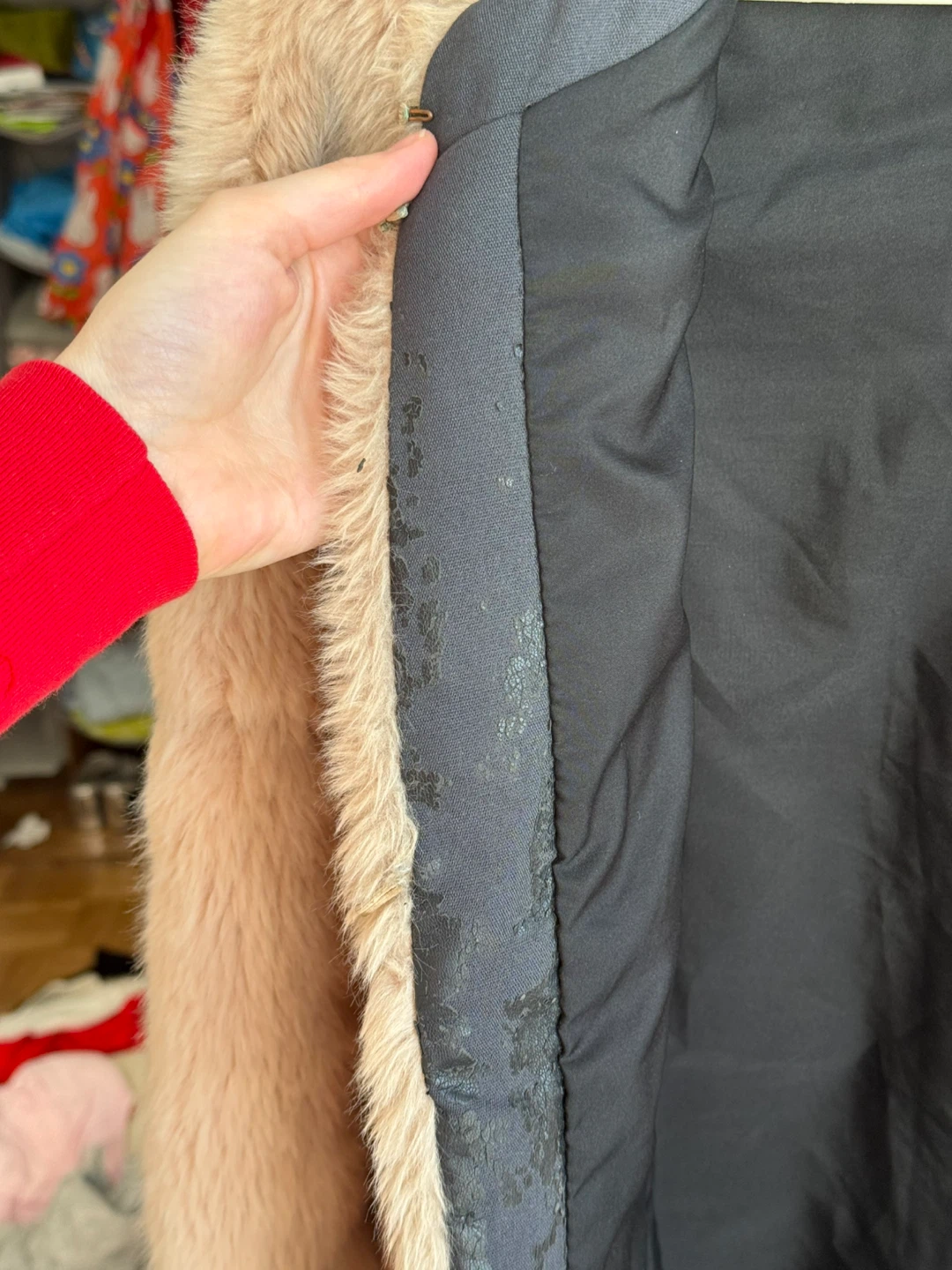 Zara Faux Fur Tan Coat  - Size S - photo 3