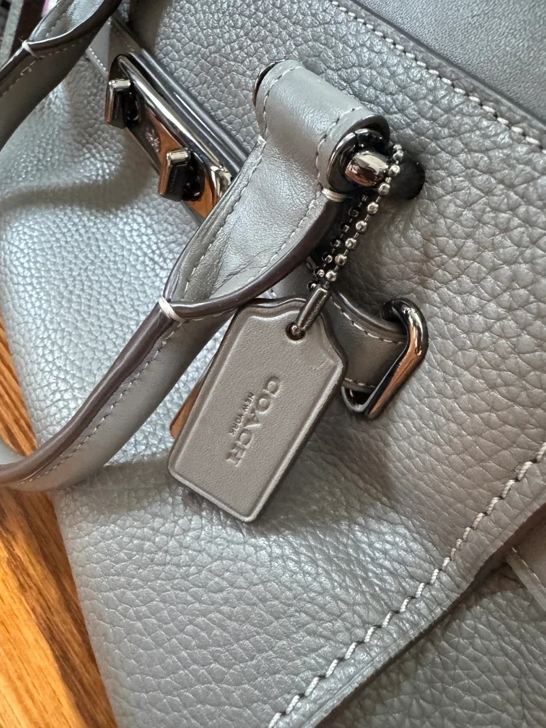 Coach Leather Handbag - Grey image indicator(2)