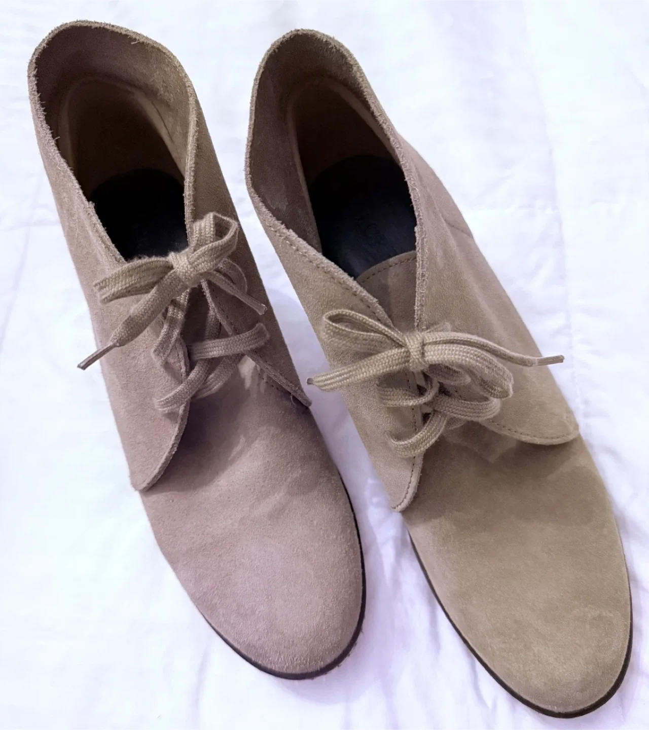 J.Crew MacAlister wedge bootie in tan suede image indicator(2)