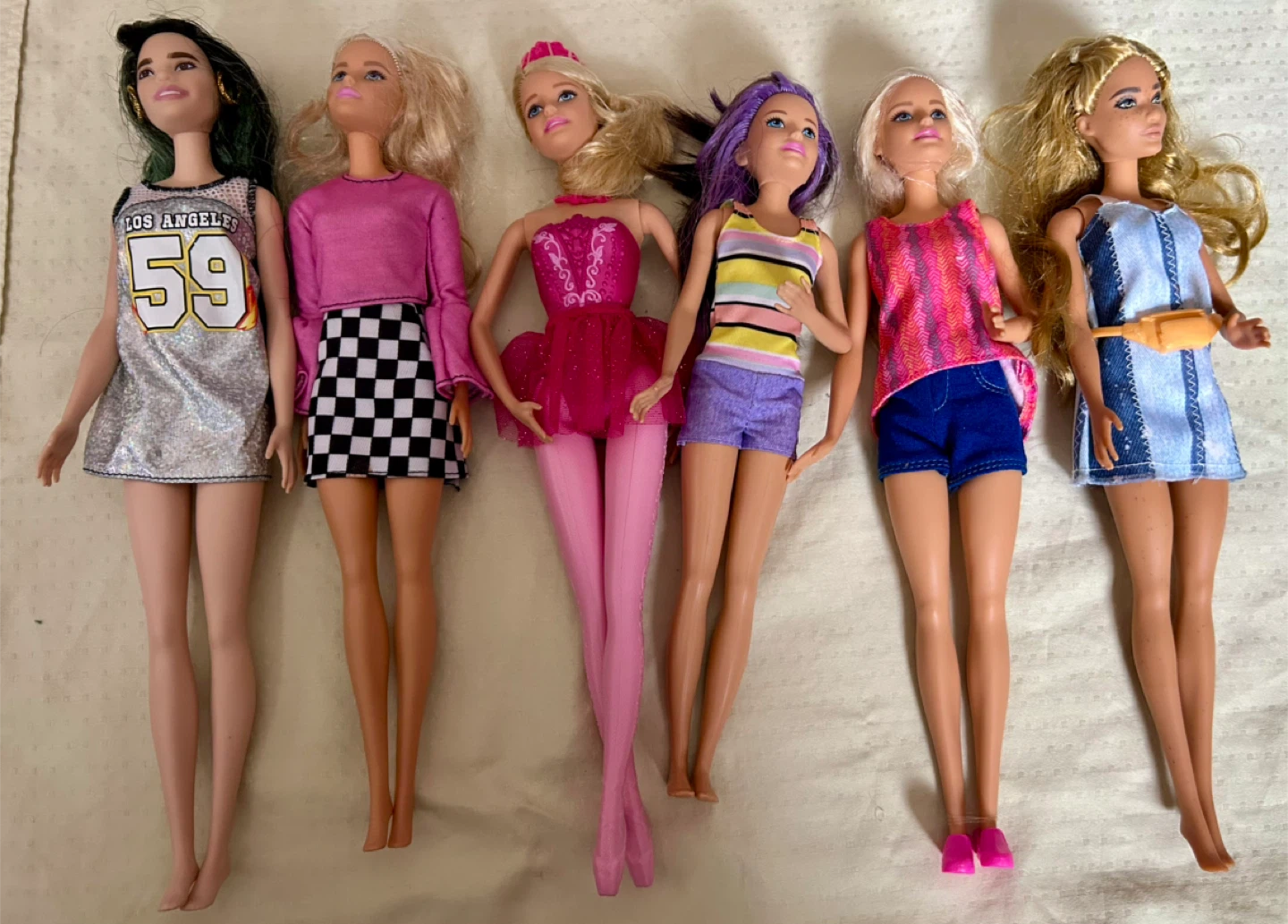 Lot of 6 Barbie Dolls