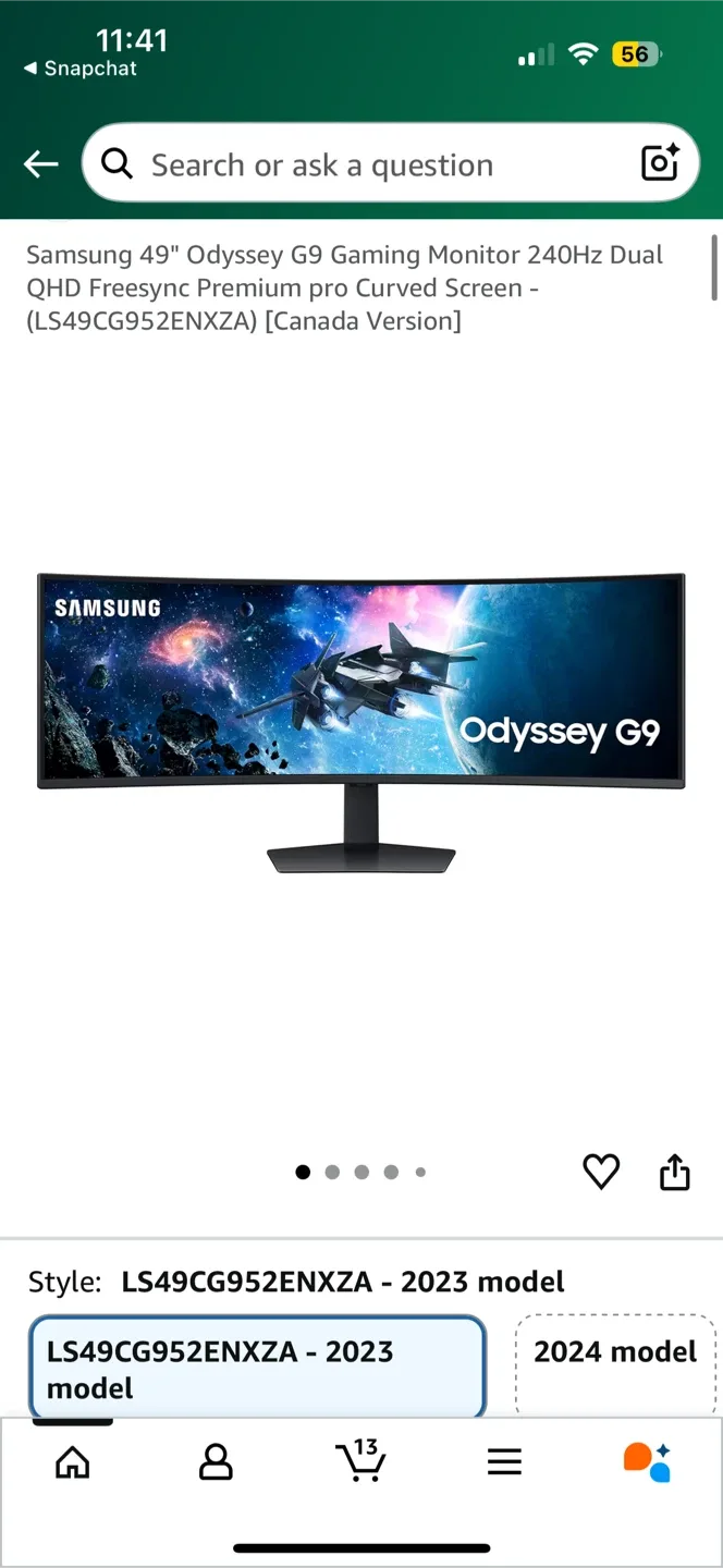 Samsung 49" Odyssey G9 Gaming Monitor