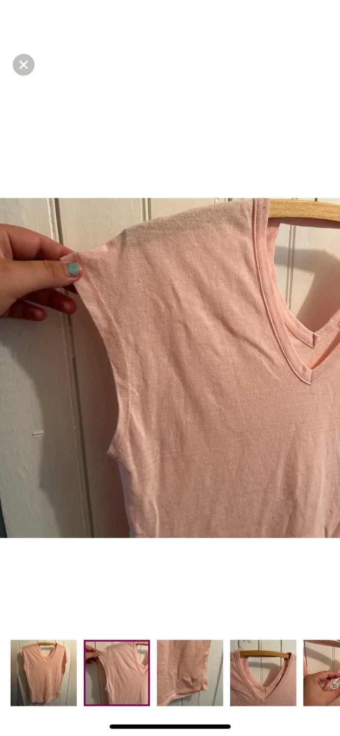 Point Zero Pink V-Neck T-Shirt - Size M image indicator(2)