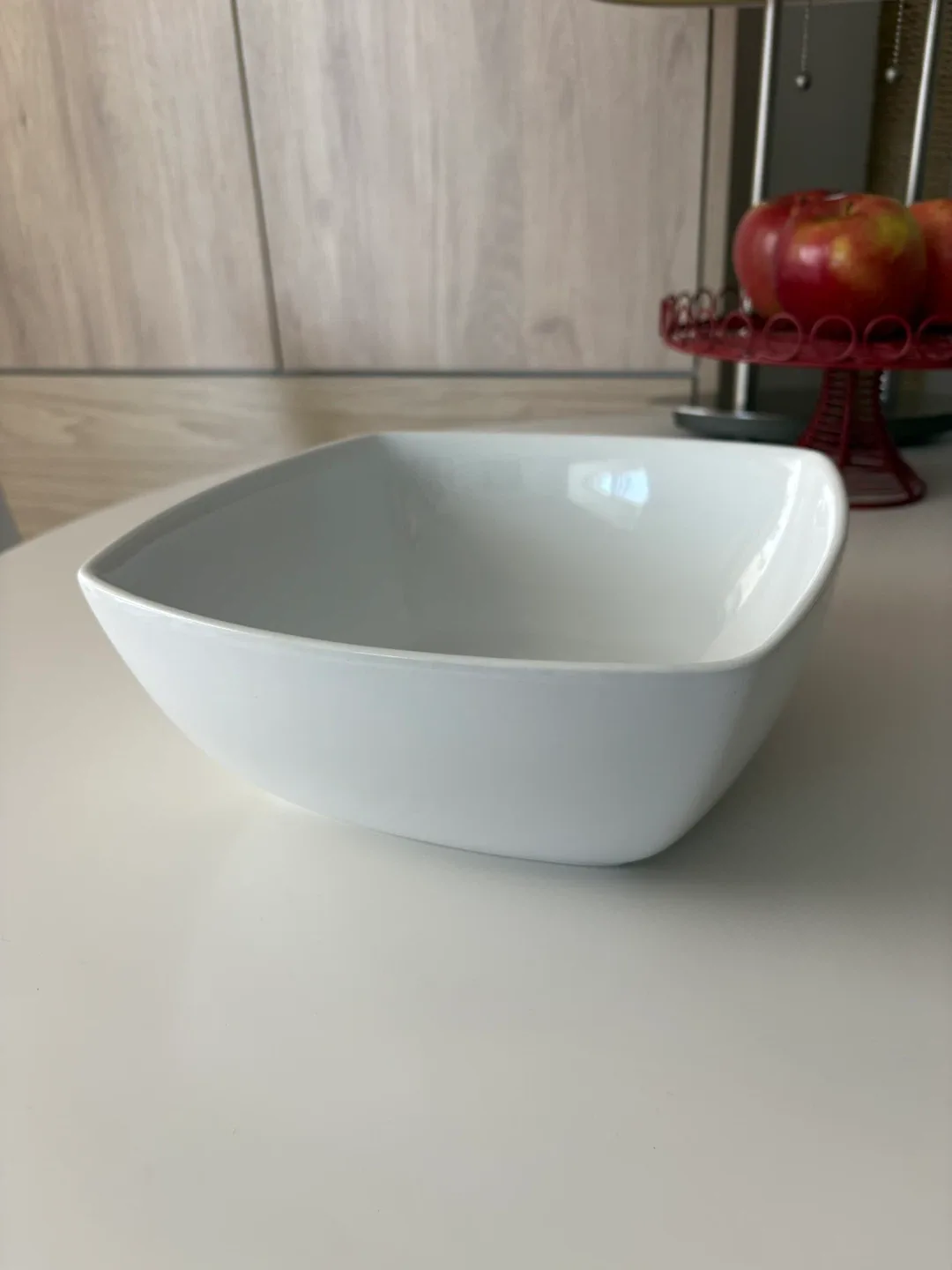 White Square Serving Bowl