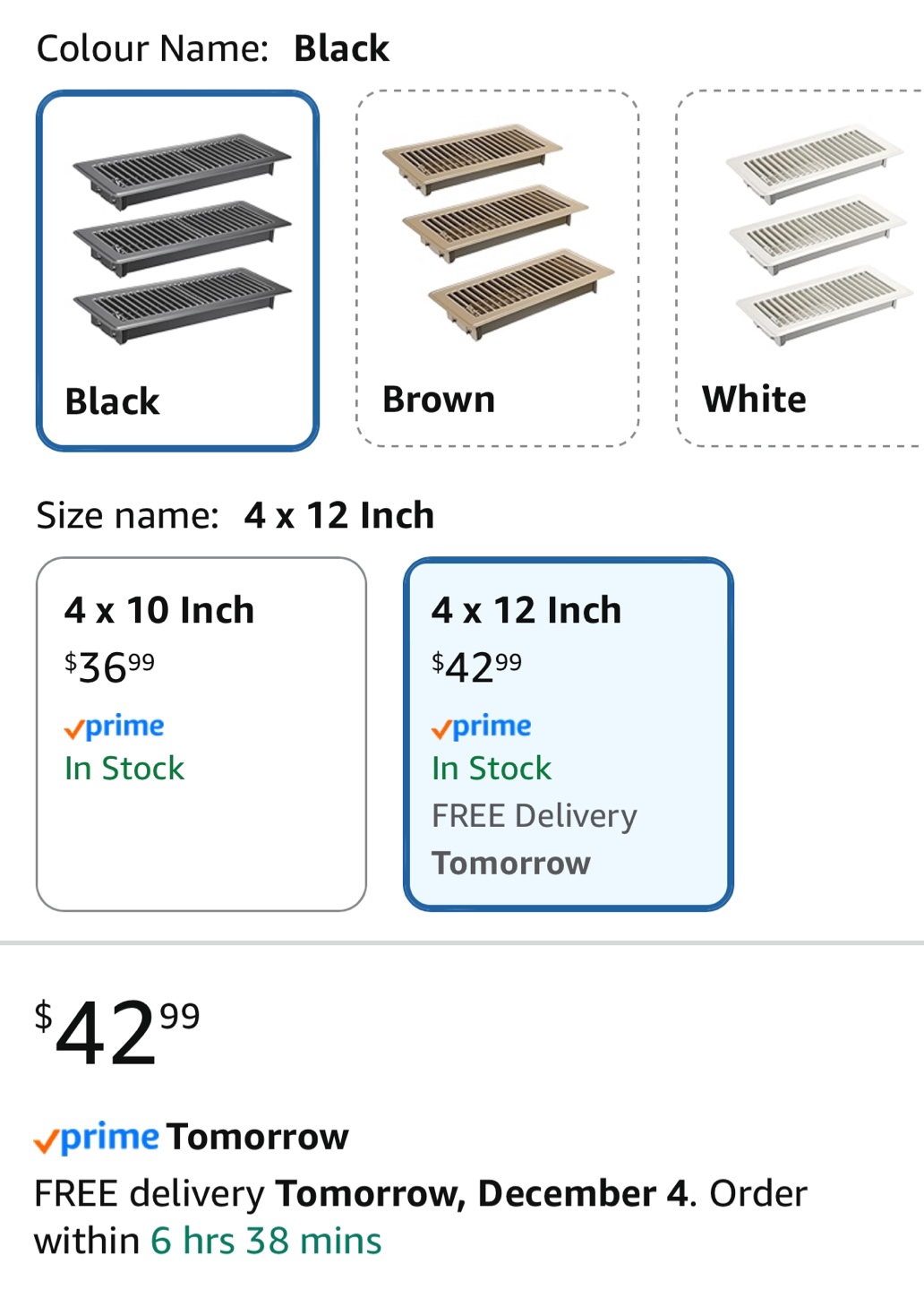3 Pack Floor Register Vent Covers - Black 4x12 Inch - photo 2