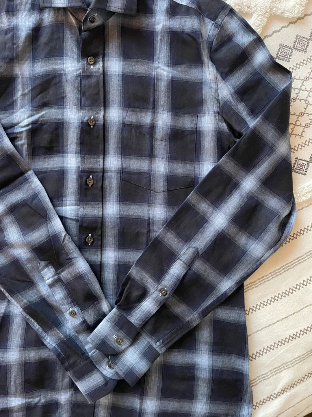 Brand New REISS Men’s Plaid Button-Up Shirt - Size S #Cleanout image indicator(5)