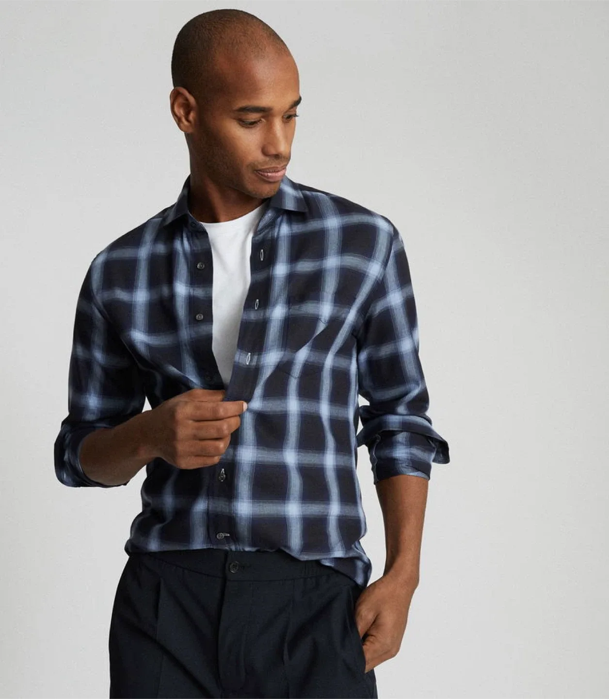 Brand New REISS Men’s Plaid Button-Up Shirt - Size S #Cleanout image indicator(10)