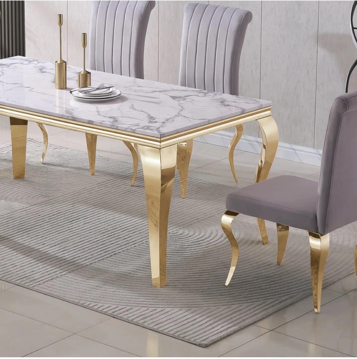 Brand New Connie Faux Marble Dining Table- still inside the box