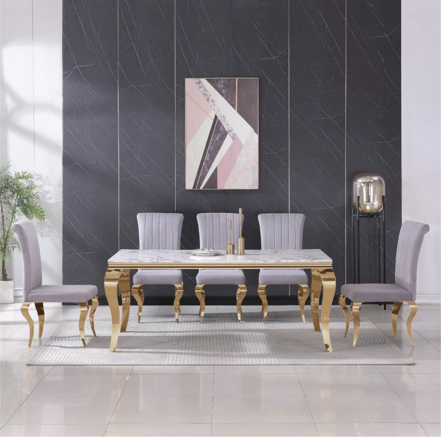 Brand New Connie Faux Marble Dining Table- still inside the box - photo 4
