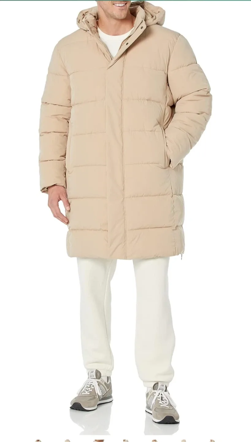 Long Puffer Coat - Beige/Tan image indicator(5)