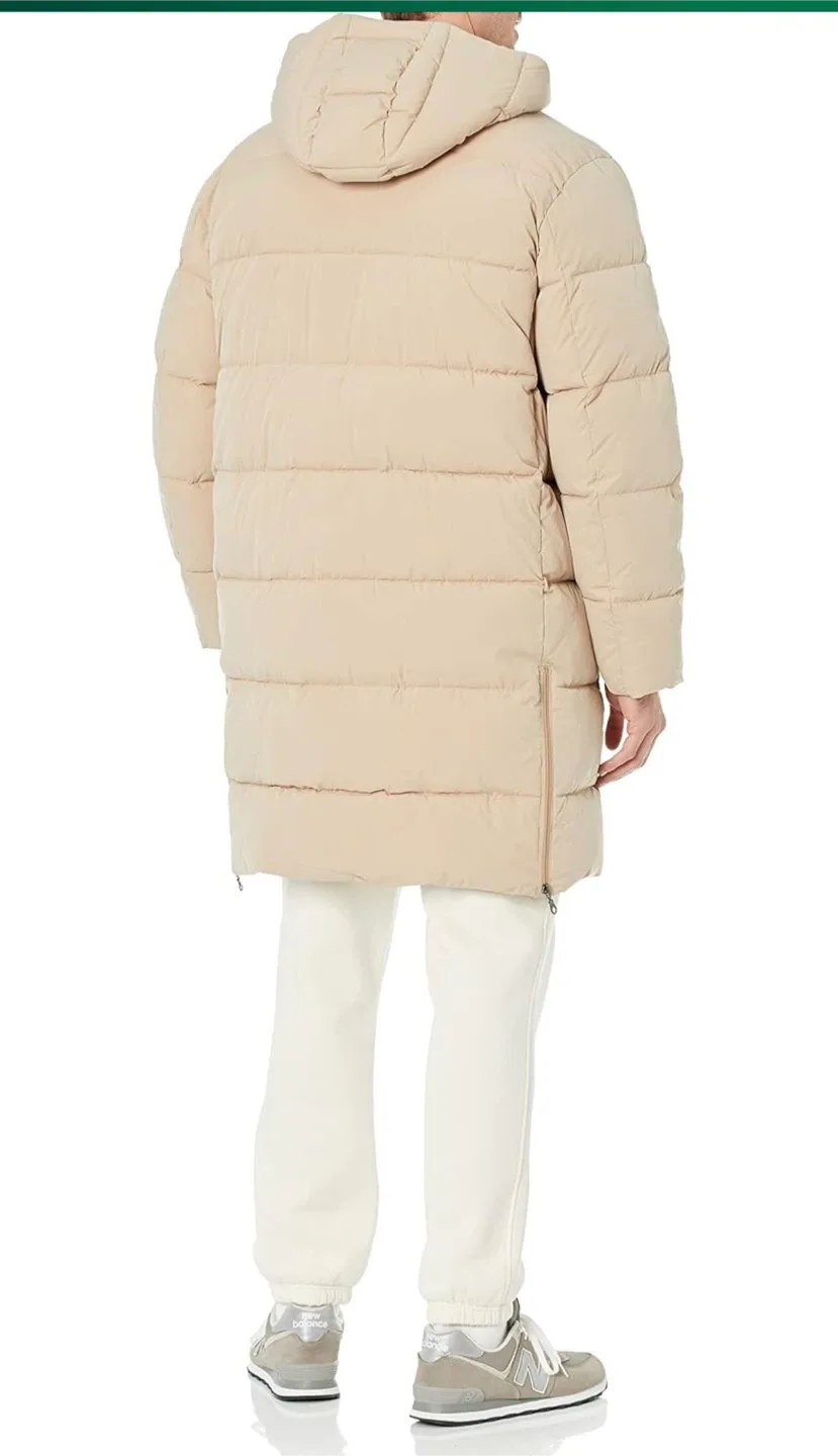 Long Puffer Coat - Beige/Tan image indicator(6)