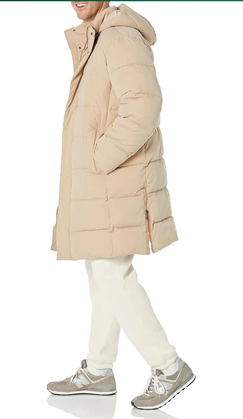 Long Puffer Coat - Beige/Tan image indicator(7)