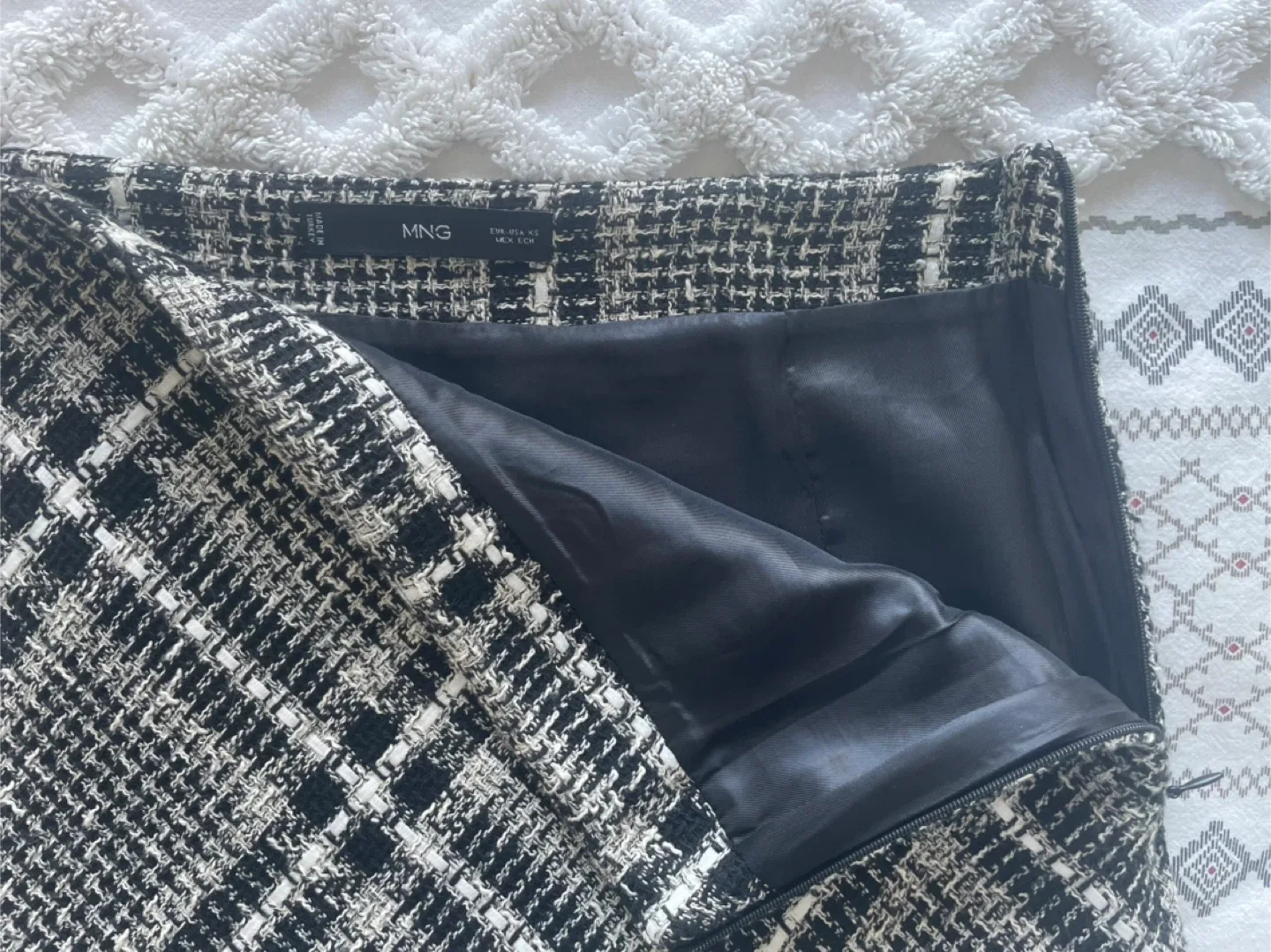 Mango Tweed Mini Skirt - Size XS #Cleanout image indicator(5)