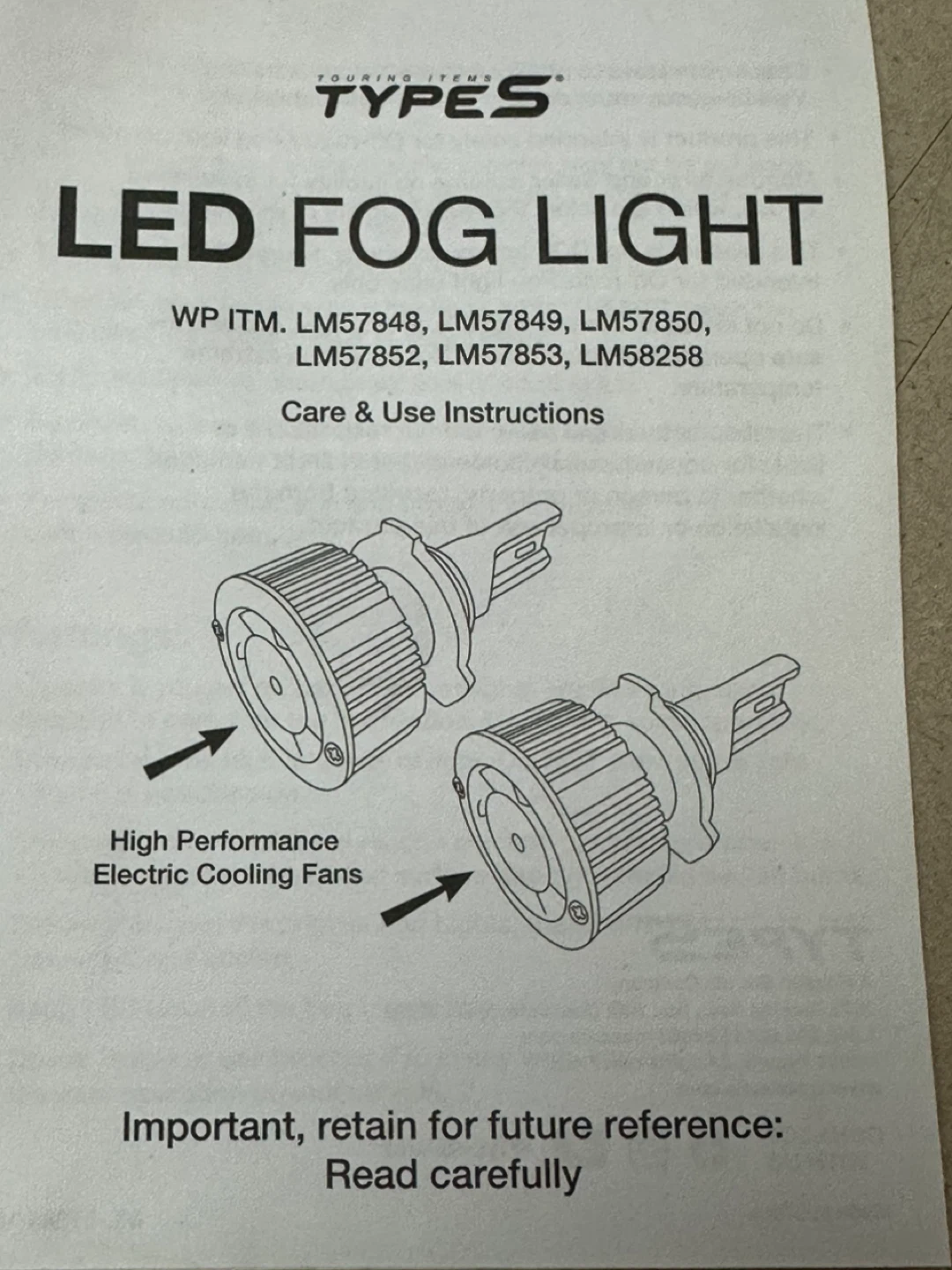 TYPE S LED Fog Light 9005/9006 Single Beam - photo 2