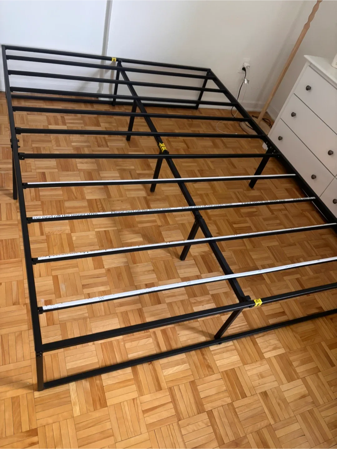 Metal Bed Frame - Queen Size & Floorlamp