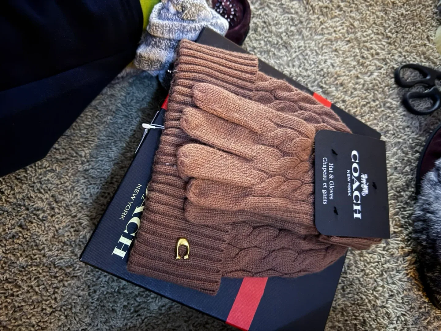 New Coach Hat & Gloves Set