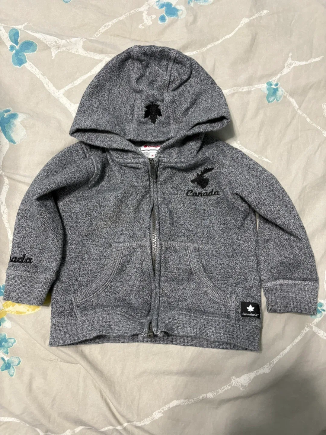 Canadiana Kids 3T Gray Hoodie