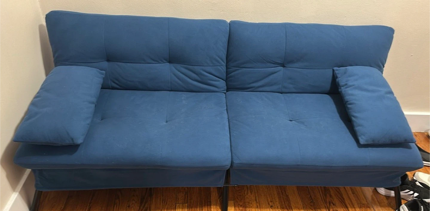 Blue Futon Sofa Bed