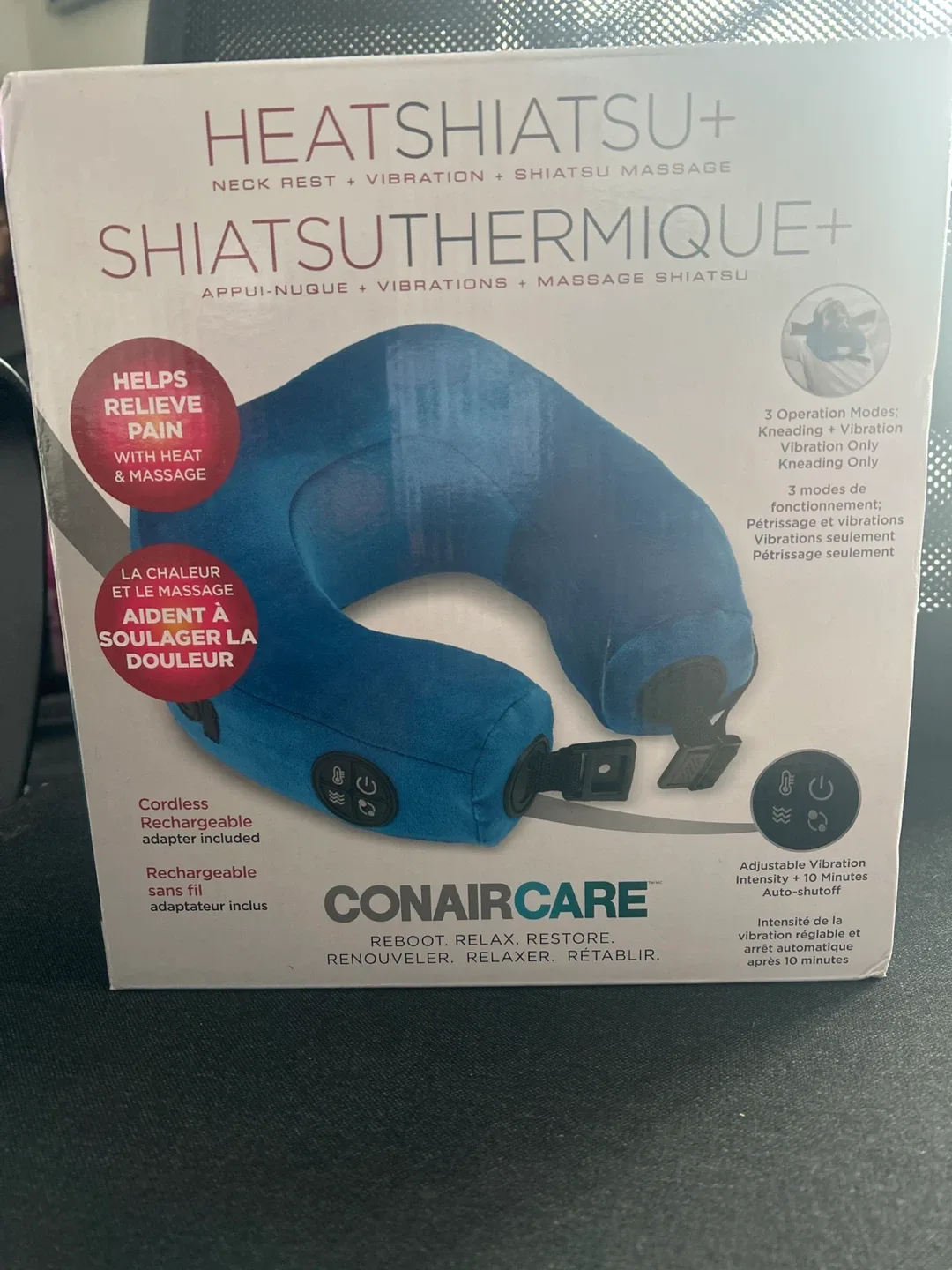 ConairCare Heat Shiatsu+ Neck Rest - New in Box!