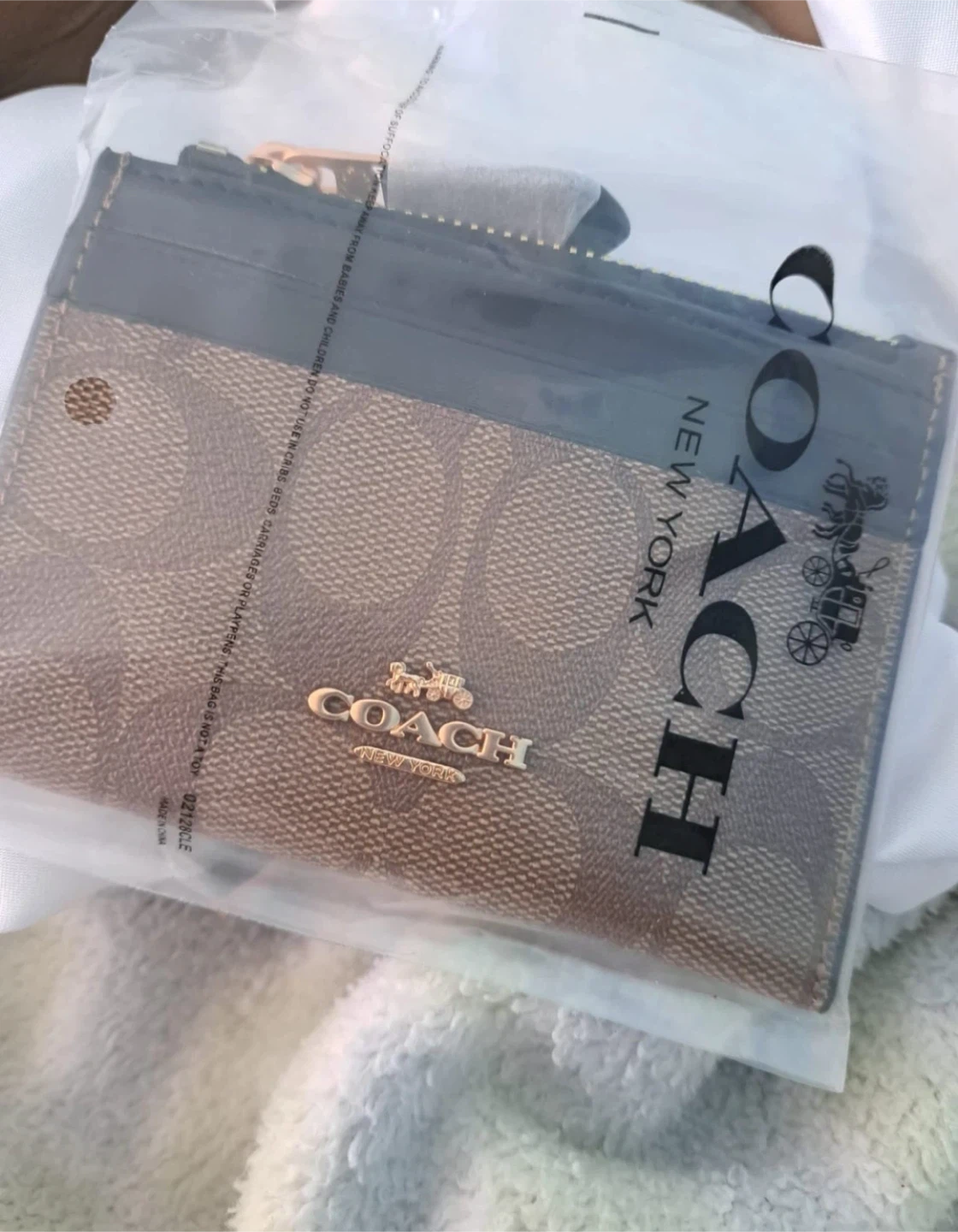 New Coach Signature Card Case Wallet