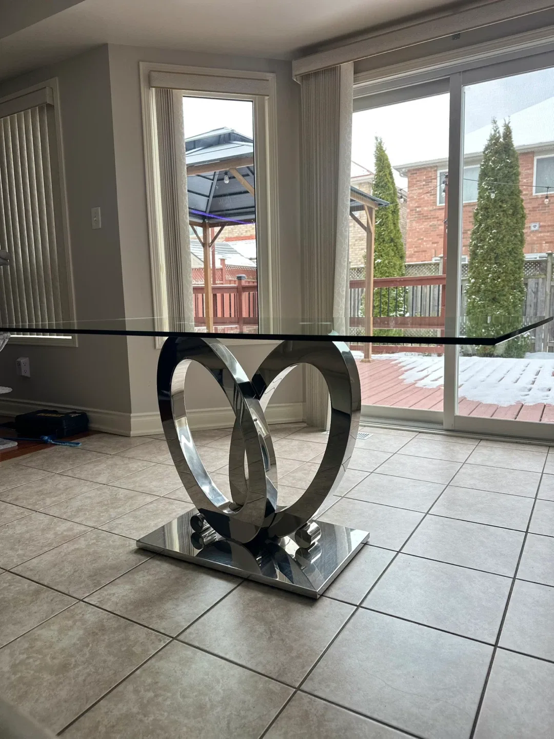 Glass Dining Table with 6 Chairs - Modern Design image indicator(3)