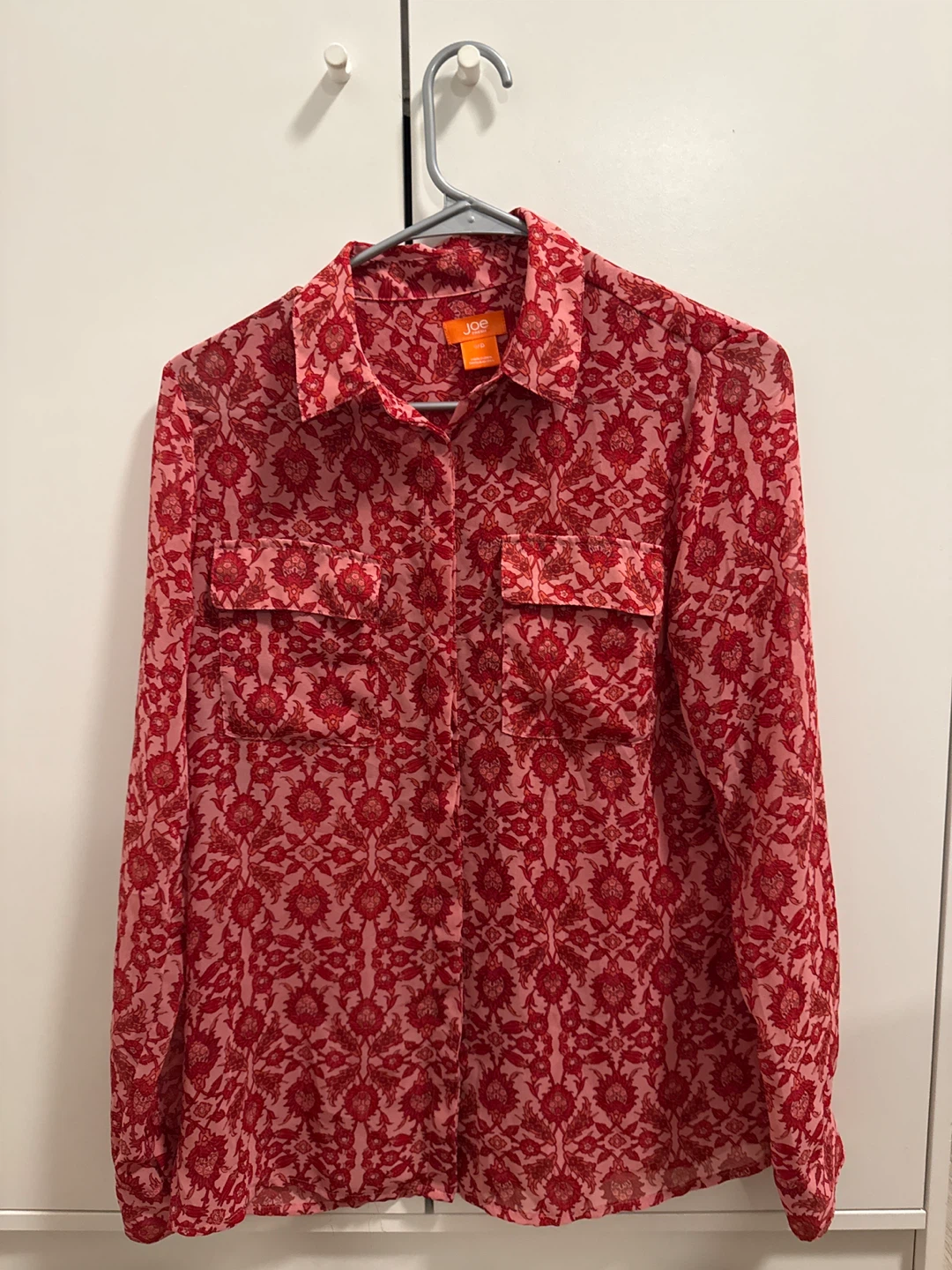 Joe Fresh Red Floral Blouse