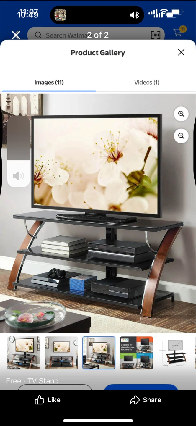 Tv stand with glass . I have disassembled ready for transport