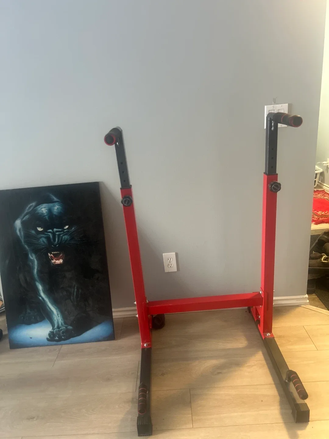 Pull-Up & Dip Station - Red & Black