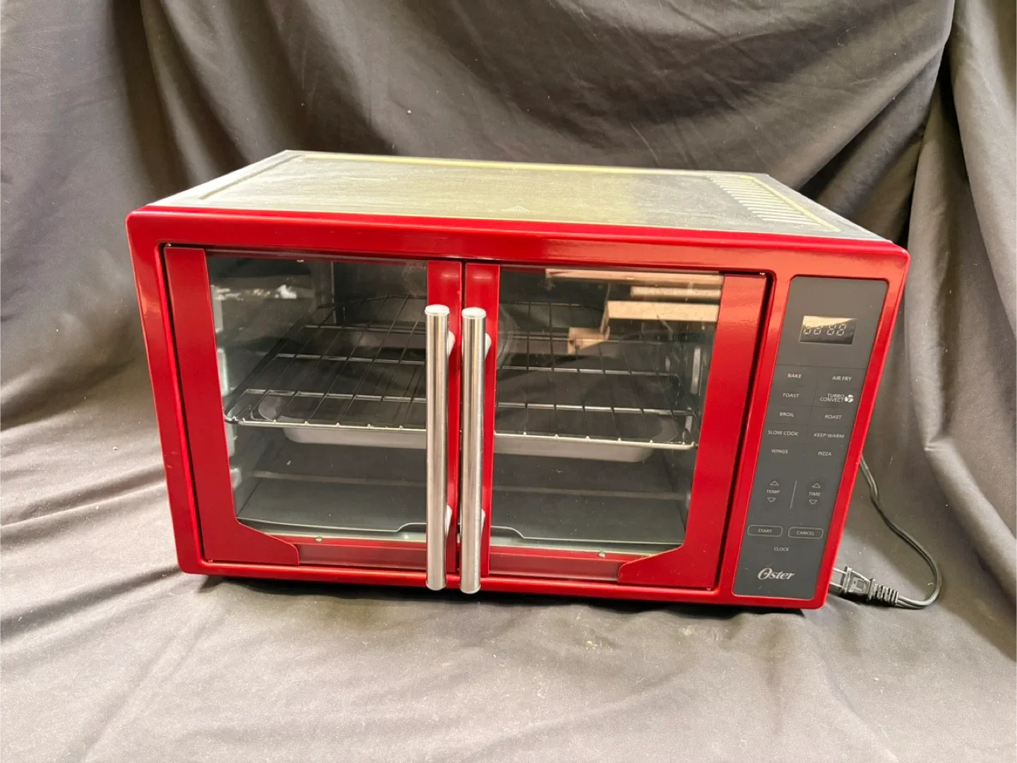 #clearout Oster Red Toaster Oven with Air Fry image indicator(3)