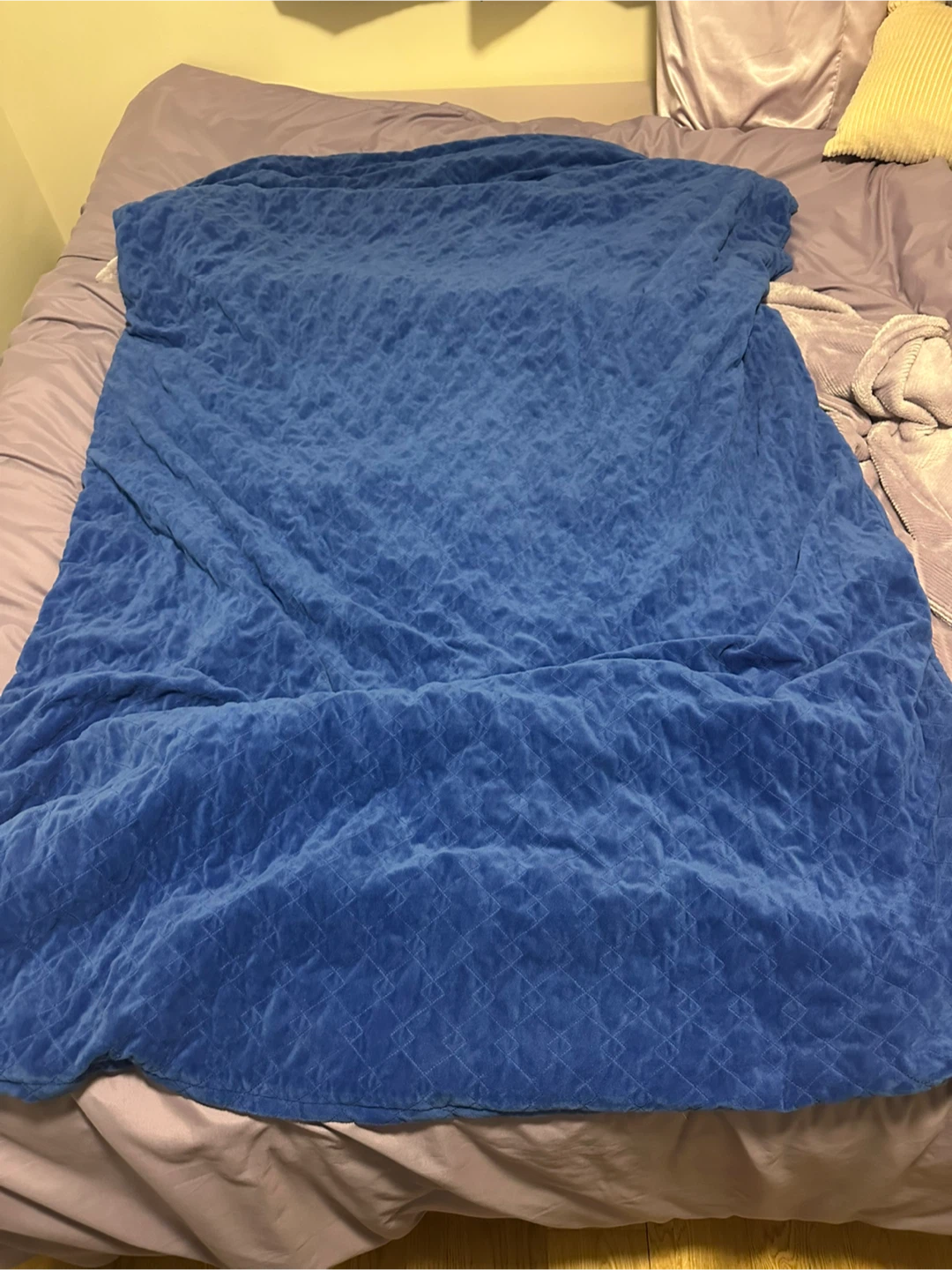 Gravid Weighted Blanket - Twin Size, Grey with blue cover