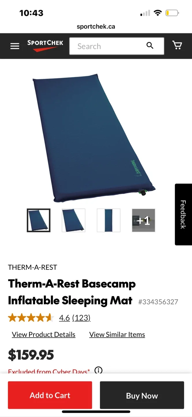 Therm-a-Rest Basecamp Inflatable Sleeping Mat image indicator(4)
