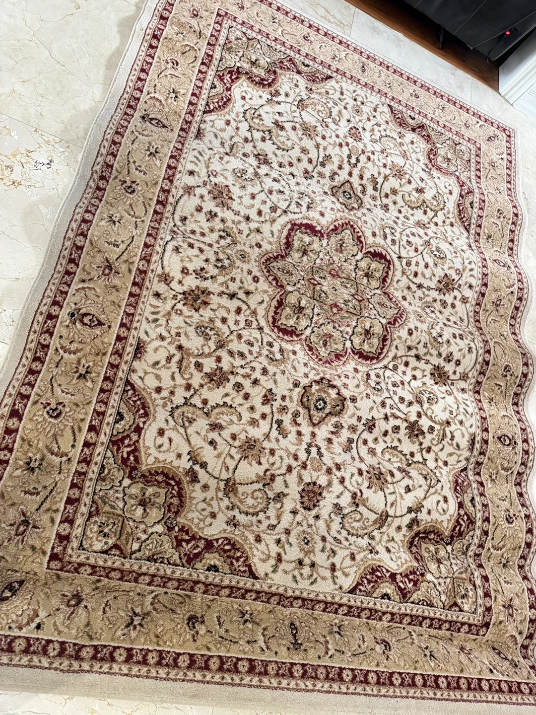 Floral Area Rug - bronze