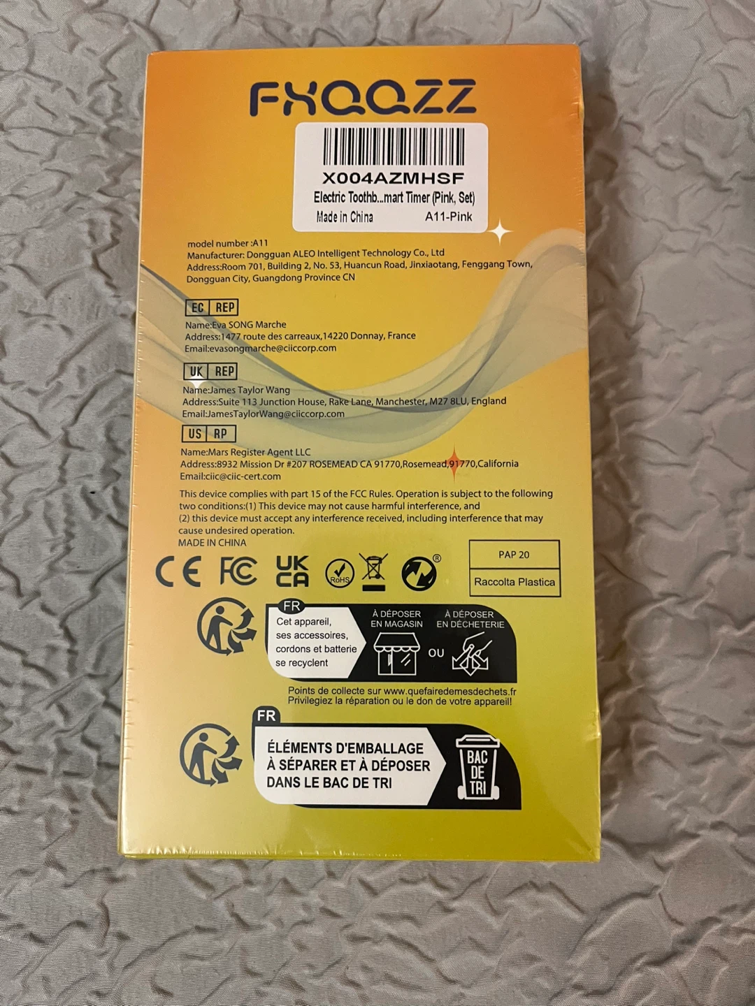FXQQAZZ Sonic Electric Toothbrush - (pink) New in Box! - photo 2