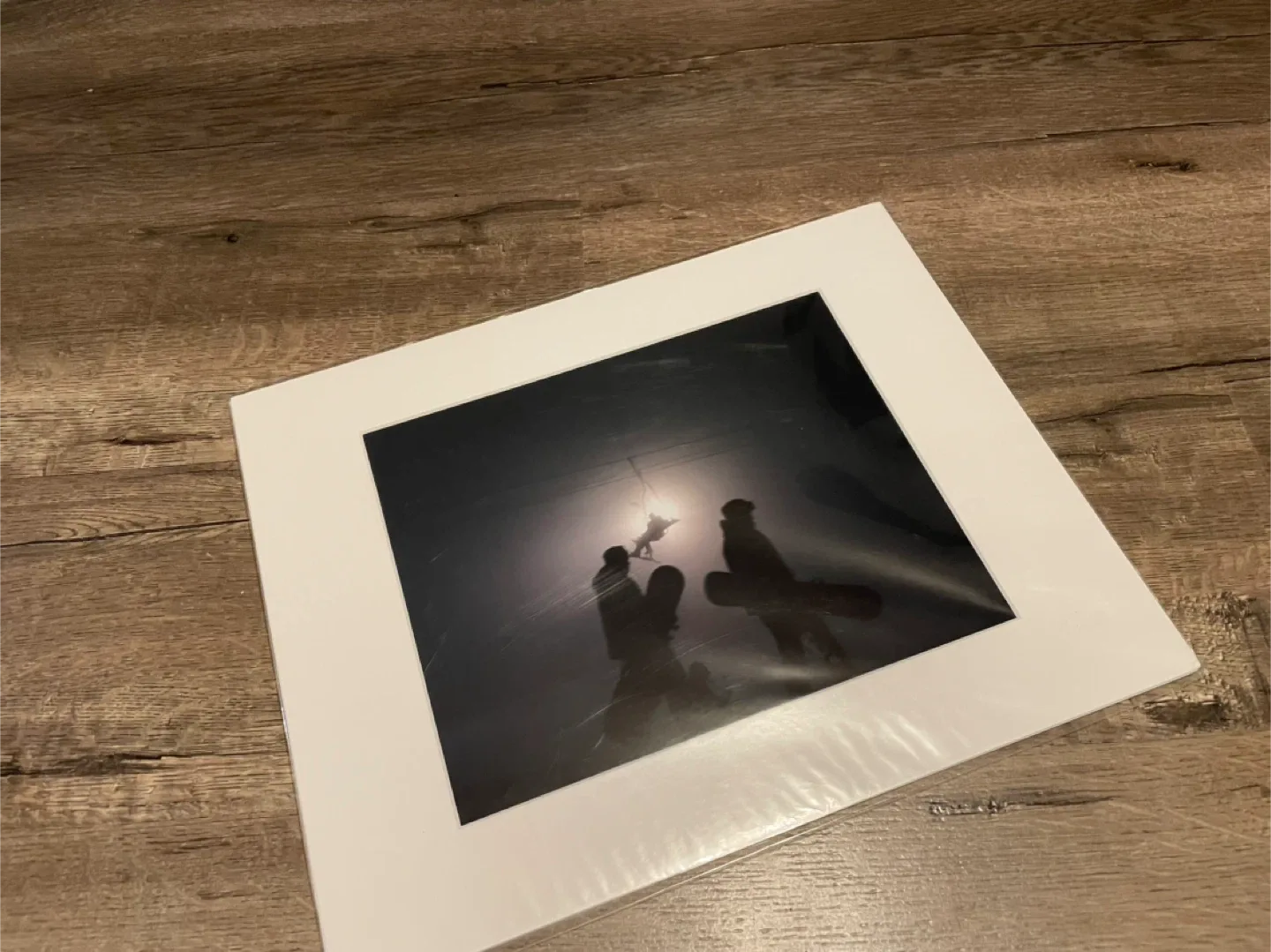 Framed snowboarding Silhouette Print