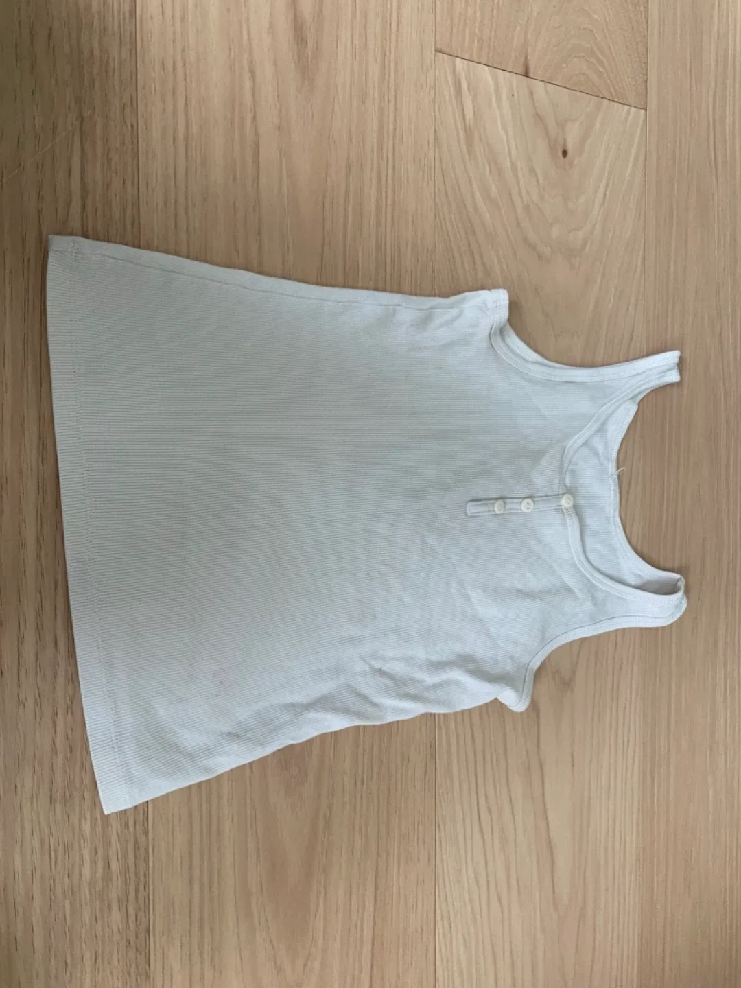 White Ribbed Tank Top