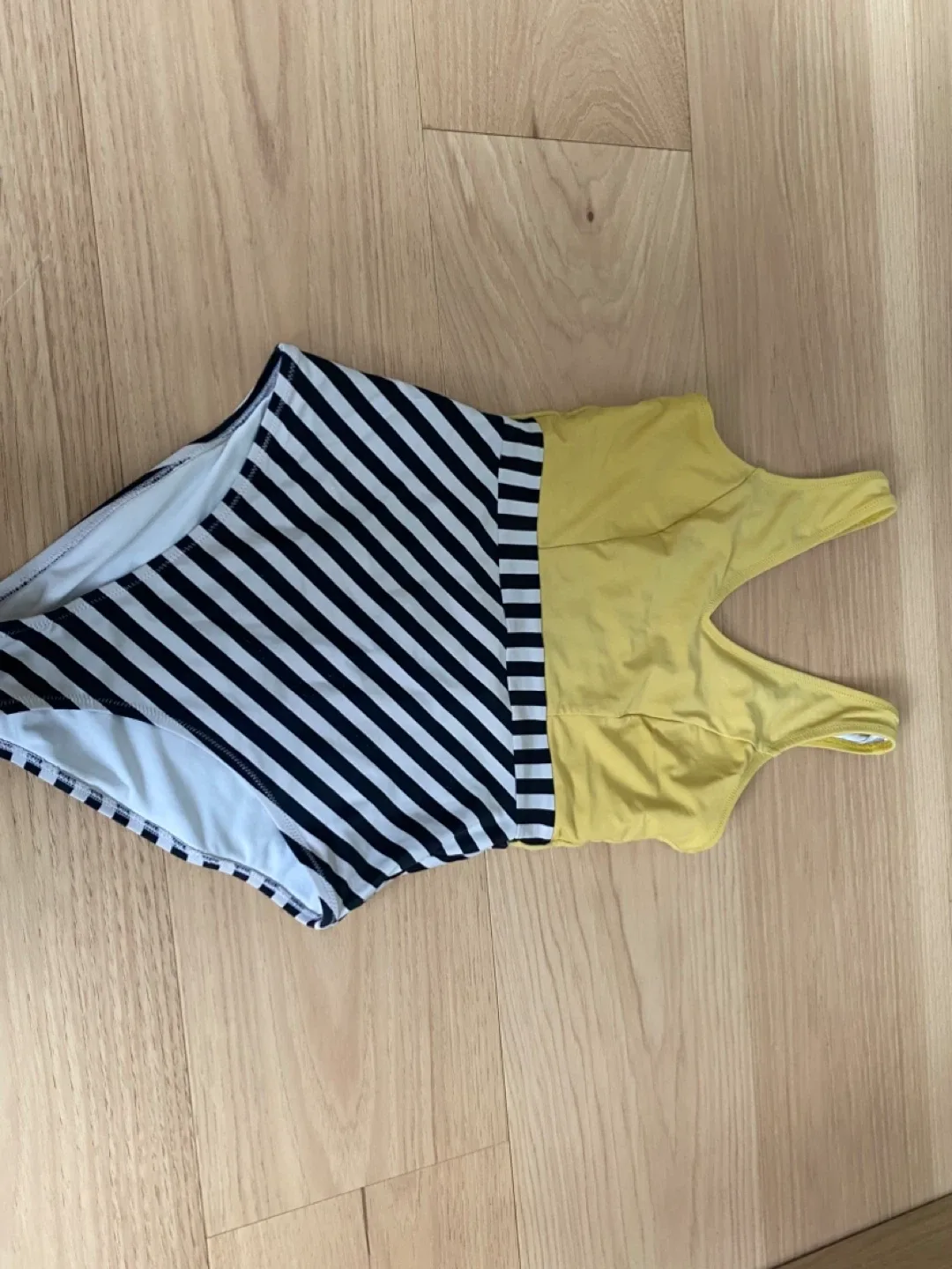Striped & Yellow One-Piece Swimsuit image indicator(2)
