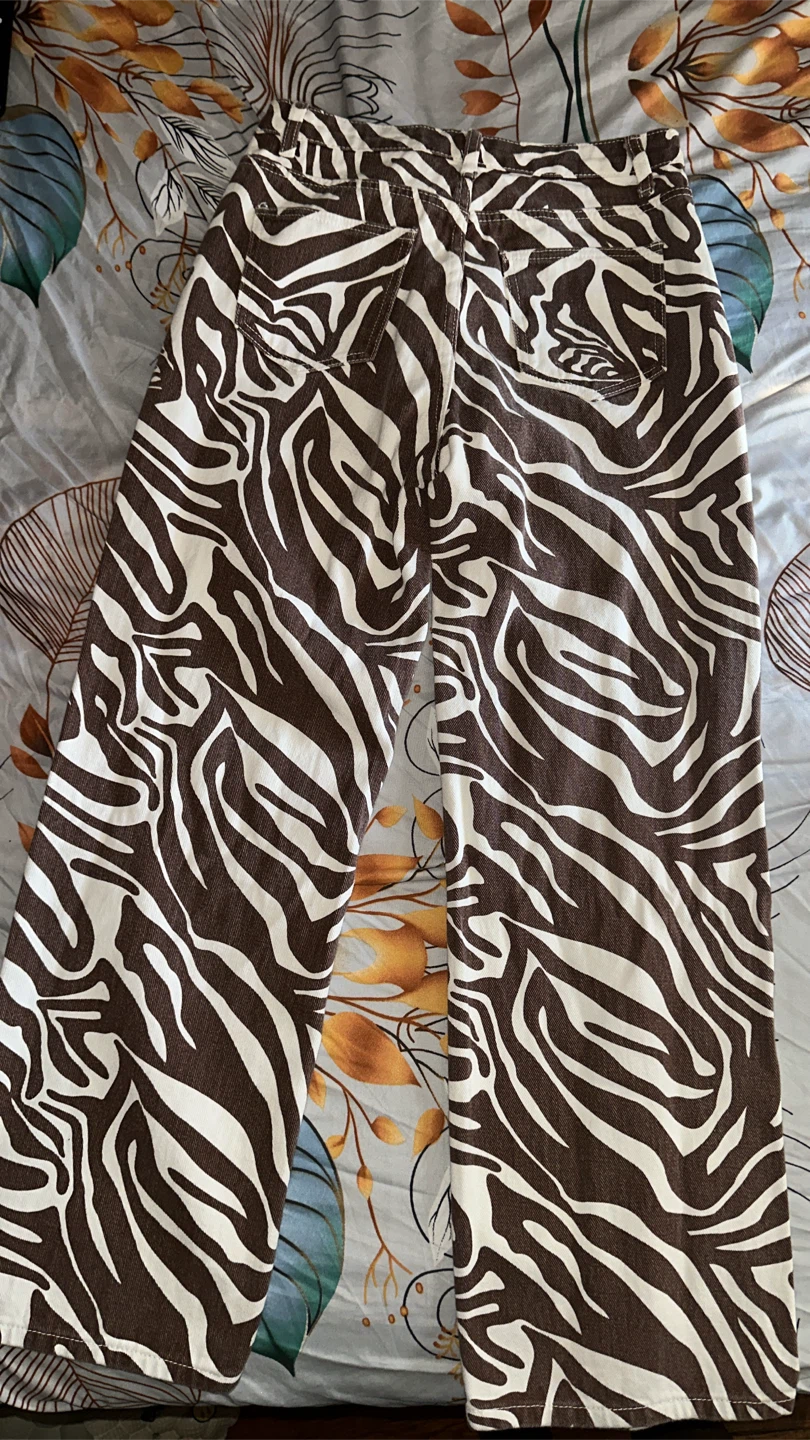 SHEIN Women's Zebra Print Pants - Size S - photo 2