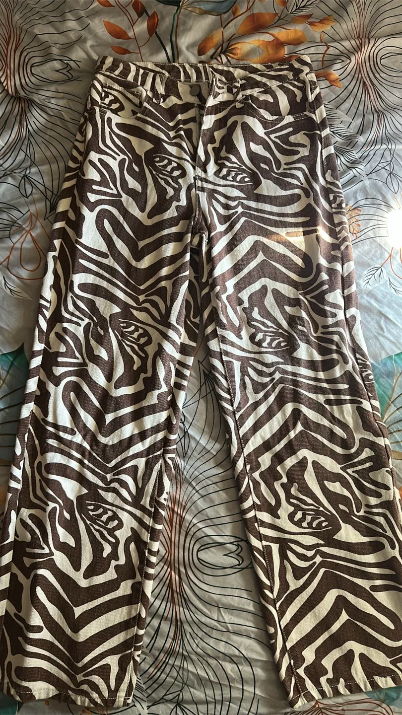 SHEIN Women's Zebra Print Pants - Size S