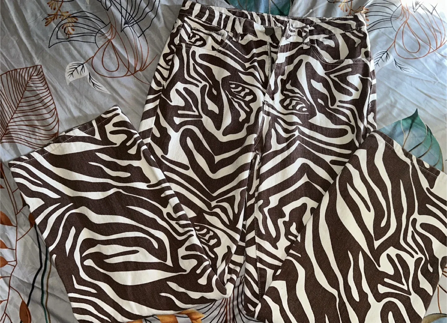 SHEIN Women's Zebra Print Pants - Size S image indicator(4)
